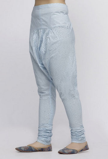 Blue Cotton Chooridar